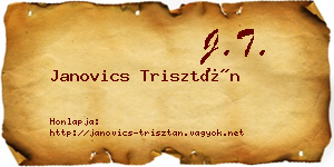 Janovics Trisztán névjegykártya